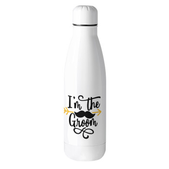 I'm the groom mustache, Metal mug thermos (Stainless steel), 500ml