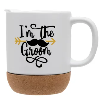I'm the groom mustache, Ceramic coffee mug Cork (MAT), 330ml