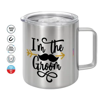 I'm the groom mustache, Mug Stainless steel double wall 300ml