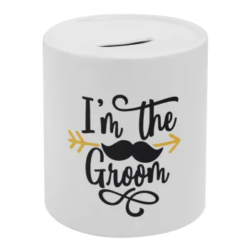 I'm the groom mustache, Κουμπαράς πορσελάνης με τάπα