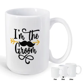 I'm the groom mustache, Κούπα Mega, κεραμική, 450ml