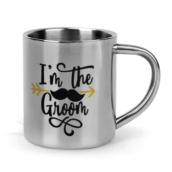 I'm the groom mustache, Mug Stainless steel double wall 300ml