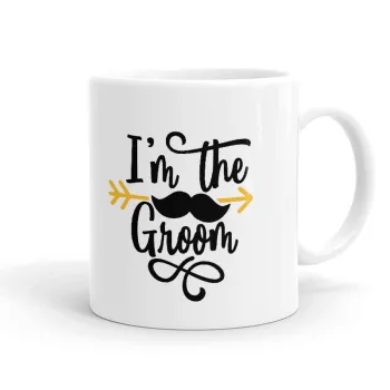 I'm the groom mustache, Ceramic coffee mug, 330ml