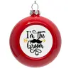 Red Christmas tree ornament bauble 8cm