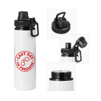 Last day freedom, Metal water bottle with safety cap, aluminum 850ml