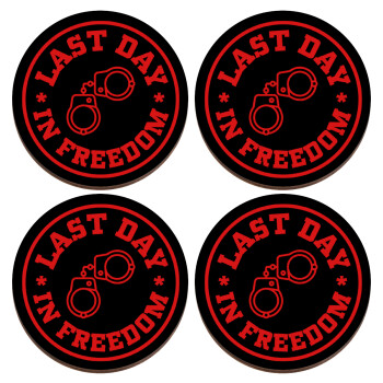 Last day freedom, ΣΕΤ x4 Σουβέρ ξύλινα στρογγυλά plywood (9cm)