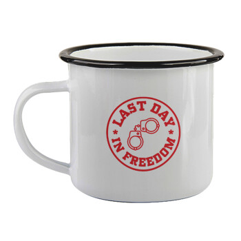 Last day freedom, Κούπα εμαγιέ με μαύρο χείλος 360ml