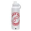 1L Stainless Steel Thermal Bottle with Phone Holder & Double Wall Insulation