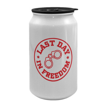 Last day freedom, Κούπα ταξιδιού μεταλλική με καπάκι (tin-can) 500ml