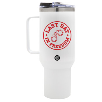 Last day freedom, Mega Stainless steel Tumbler with lid, double wall 1,2L