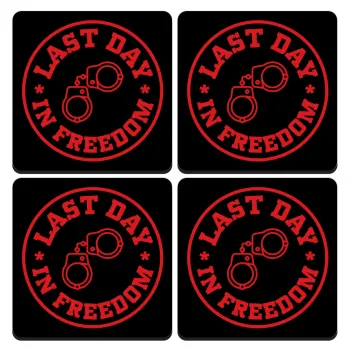 Last day freedom, ΣΕΤ 4 Σουβέρ ξύλινα τετράγωνα (9cm)
