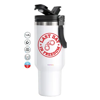 Last day freedom, Mega Stainless steel Tumbler with lid, double wall 1,2L