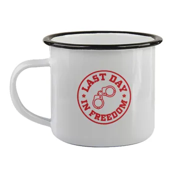 Last day freedom, Κούπα εμαγιέ με μαύρο χείλος 360ml