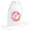 Τσάντα πλάτης πουγκί GYMBAG λευκή (28x40cm)