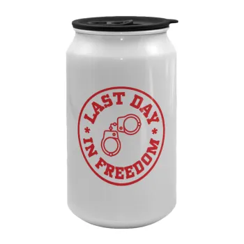 Last day freedom, Κούπα ταξιδιού μεταλλική με καπάκι (tin-can) 500ml