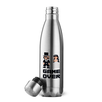 8bit Game Over Couple Wedding, Μεταλλικό παγούρι θερμός Inox (Stainless steel), διπλού τοιχώματος, 500ml