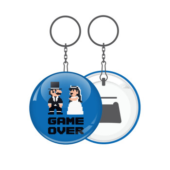 8bit Game Over Couple Wedding, Μπρελόκ μεταλλικό 5cm με ανοιχτήρι