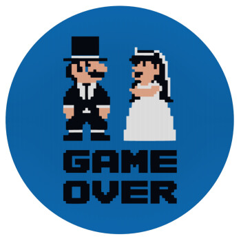 8bit Game Over Couple Wedding, Mousepad Round 20cm