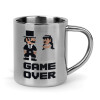 8bit Game Over Couple Wedding, Mug Stainless steel double wall 300ml