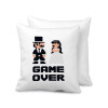 8bit Game Over Couple Wedding, Sofa cushion 40x40cm includes filling