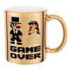 Mug ceramic, gold mirror, 330ml