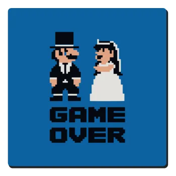8bit Game Over Couple Wedding, Τετράγωνο μαγνητάκι ξύλινο 6x6cm