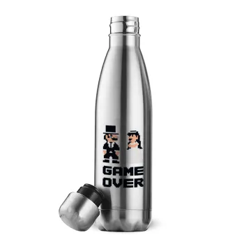 8bit Game Over Couple Wedding, Inox (Stainless steel) double-walled metal mug, 500ml