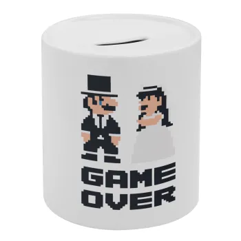 8bit Game Over Couple Wedding, Κουμπαράς πορσελάνης με τάπα