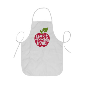 best teacher ever, apple!, Ποδιά Σεφ ολόσωμη κοντή  Παιδική (44x62cm)