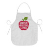 best teacher ever, apple!, Ποδιά μαγειρικής Ενηλίκων (63x75cm)