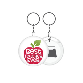 best teacher ever, apple!, Μπρελόκ μεταλλικό 5cm με ανοιχτήρι