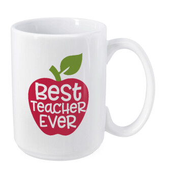best teacher ever, apple!, Κούπα Mega, κεραμική, 450ml