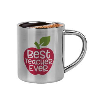 best teacher ever, apple!, Κουπάκι μεταλλικό διπλού τοιχώματος για espresso (220ml)