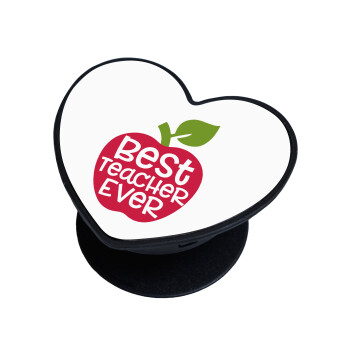 best teacher ever, apple!, Phone Holders Stand  καρδιά Μαύρο Βάση Στήριξης Κινητού στο Χέρι