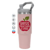 Pink color, 890ml (30oz) stainless Steel Tumbler with Handle