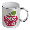 Mug ceramic, silver mirror, 330ml