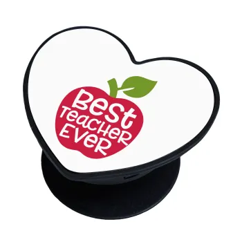 best teacher ever, apple!, Phone Holders Stand  καρδιά Μαύρο Βάση Στήριξης Κινητού στο Χέρι