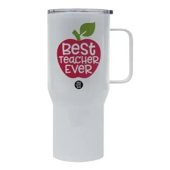 best teacher ever, apple!, Mega Stainless steel Tumbler with lid, double wall 750L
