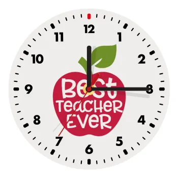 best teacher ever, apple!, Wooden wall clock (20cm)