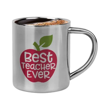best teacher ever, apple!, Κουπάκι μεταλλικό διπλού τοιχώματος για espresso (220ml)