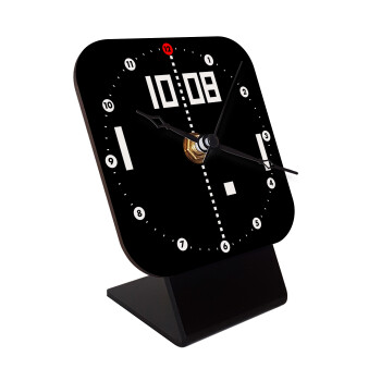 PONG, Επιτραπέζιο ρολόι ξύλινο με δείκτες (10cm)