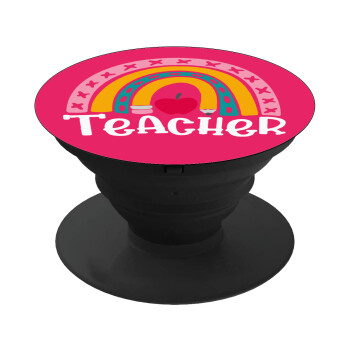 Rainbow teacher, Pop Socket Μαύρο Βάση Στήριξης Κινητού στο Χέρι