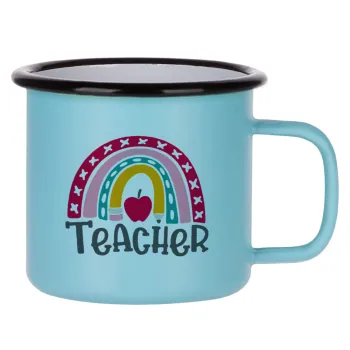 Rainbow teacher, Κούπα Μεταλλική εμαγιέ ΜΑΤ σιέλ 360ml