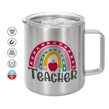 Rainbow teacher, Mug Stainless steel double wall 300ml