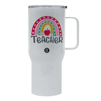 Rainbow teacher, Mega Stainless steel Tumbler with lid, double wall 750L