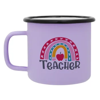 Rainbow teacher, Κούπα Μεταλλική εμαγιέ ΜΑΤ Light Pastel Purple 360ml