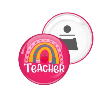 Rainbow teacher, Μαγνητάκι και ανοιχτήρι μπύρας στρογγυλό διάστασης 5,9cm