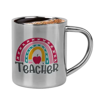 Rainbow teacher, Double-wall metal cup for espresso (220ml)