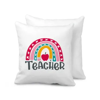 Rainbow teacher, Sofa cushion 40x40cm includes filling