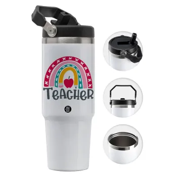 Rainbow teacher, Θερμός Ανοξείδωτο 30oz με χερούλι